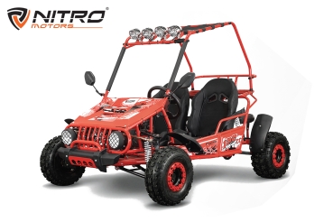 NITRO 125cc midi Kinder Buggy RG8-A Hunt 8" 1+1 4x LED  Light +Full Roof